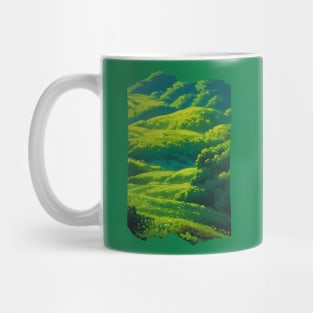 Green Spring Field - Anime-Inspired Art Mug